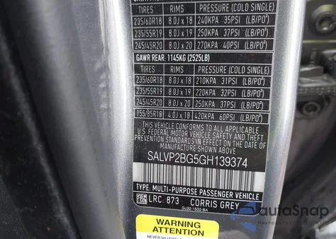 2016 Land Rover Range Rover Evoque Se/Se Premium from USA, damaged, VIN SALVP2BG5GH139374